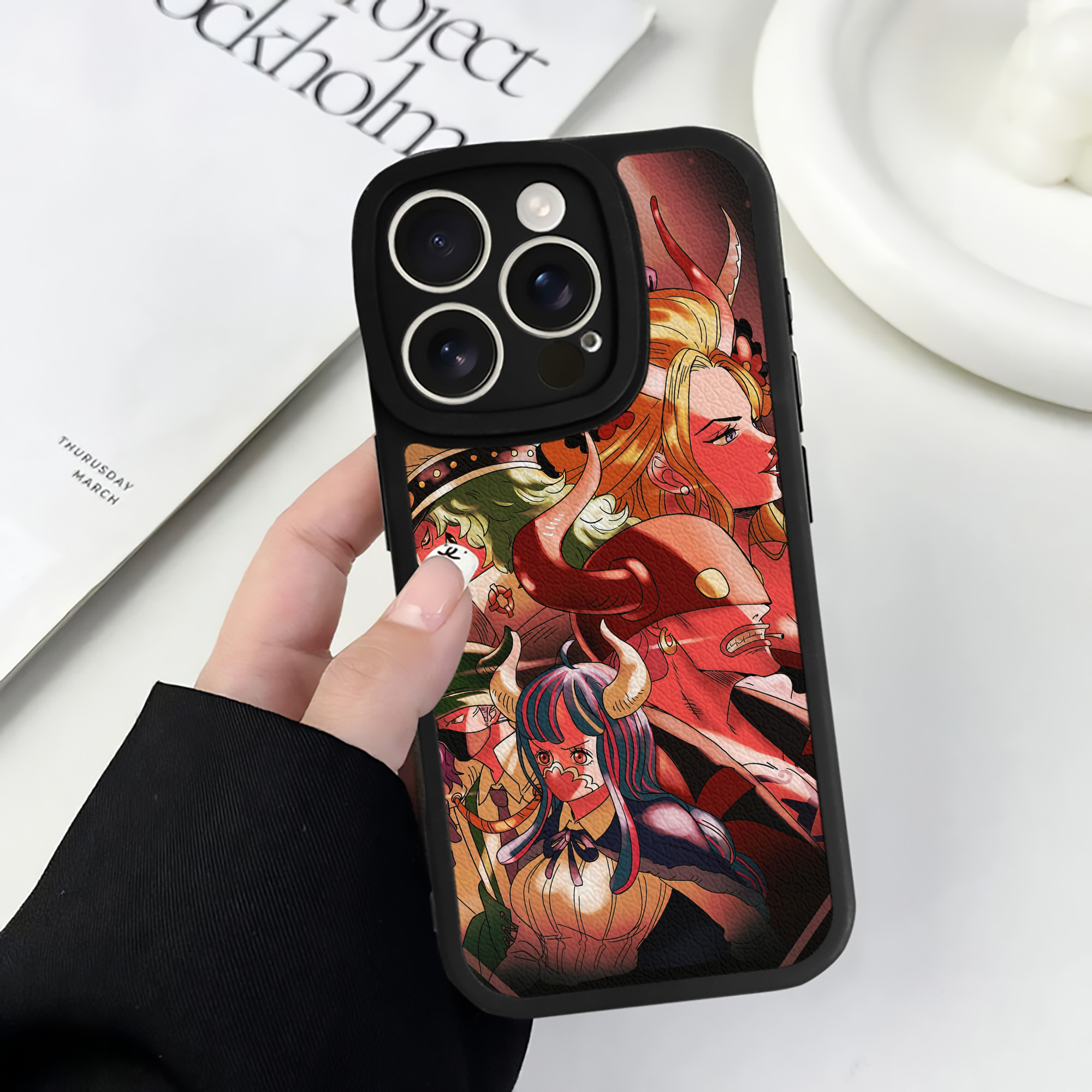 （画像用） ワンピース ONE PIECE 【iPhone 16シリーズ対応】シリコンスマホケース（レザー調） 材質：シリコン